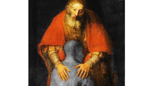 Rembrandt «Ritorno  del figliol prodigo» (particolare)
