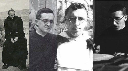 Nella foto da sinistra verso destra: don Francesco Babini, don Francesco Repetto, il frate domenicano Giuseppe Girotti e frá Placido Cortese.