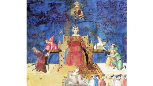 Ambrogio Lorenzetti, «La Giustizia» (in « Allegoria del buon governo», 1338-1339)