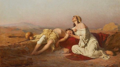Josef Straka, «Agar e Ismaele nel deserto», 1888 Belvedere, Vienna Josef Straka, «Agar e Ismaele nel deserto», 1888 Belvedere, Vienna