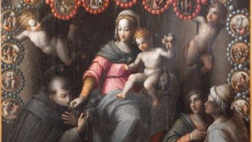 Cosimo Daddi, «La Madonna consegna il rosario a san Domenico» (1586)