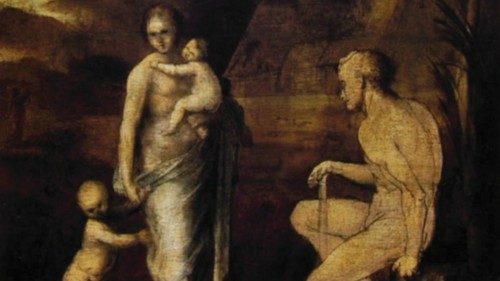 Fra Bartolomeo, «Adamo ed Eva con Caino e Abele» (1512)