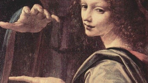 Leonardo da Vinci, «Vergine delle rocce» (1483-1486), particolare