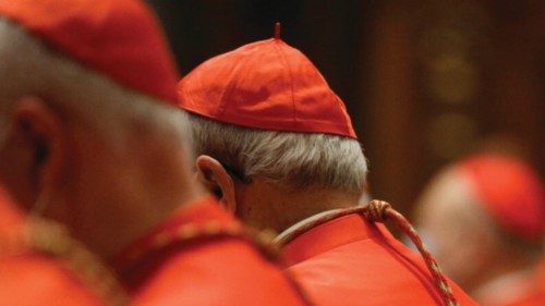 Cardinals attend a Pope's Mass with new cardinals (not in picture) on November 29, 2020 at St. ...