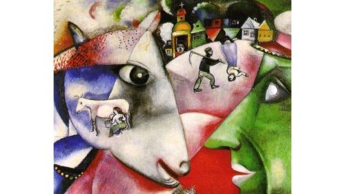 Marc Chagall «Io e il villaggio» (1911, particolare) Marc Chagall «Io e il villaggio» (1911, particolare)