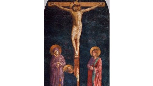 Beato Angelico «Crocifissione con Maria, Giovanni e san Domenico»