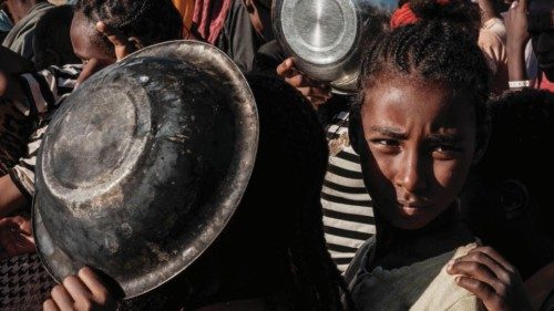 (FILES) In this file photo taken on December 12, 2020 Ethiopian refugee children who fled the ... (FILES) In this file photo taken on December 12, 2020 Ethiopian refugee children who fled the ...