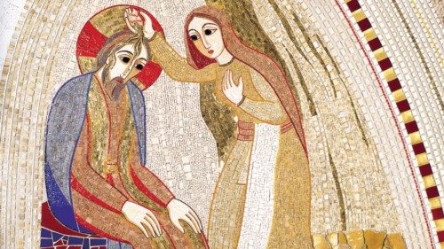 Marko Ivan Rupnik, «L’unzione di Betania» (mosaico della cappella della  Casa Incontri Cristiani a Capiago, Como) 