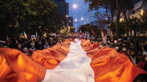 TOPSHOT - Supporters of Peru's left-wing presidential candidate for Peru Libre party, Pedro ...