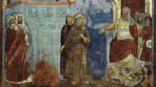 Giotto, «San Francesco davanti al Sultano» (Assisi, Basilica Superiore) Giotto, «San Francesco davanti al Sultano» (Assisi, Basilica Superiore)