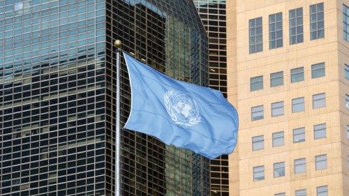 (FILES) In this file photo the United Nations flag is seen is seen during the Climate Action Summit ... (FILES) In this file photo the United Nations flag is seen is seen during the Climate Action Summit ...