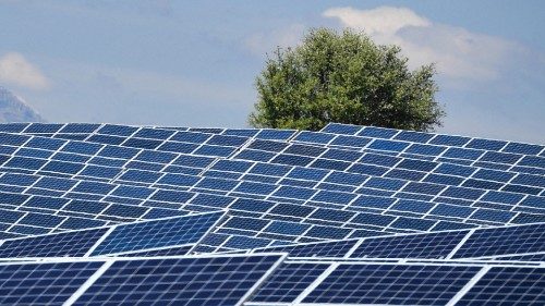 A view shows photovoltaic solar pannels at the power plant in La Colle des Mees, Alpes de Haute ...