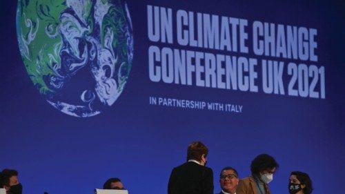 Britain's President for COP26 Alok Sharma attends (2L) an event during the COP26 UN Climate Change ...