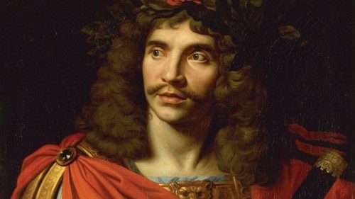 Nicolas Mignard (1606-1668). Molière (1622-1673) dans le rôle de César de la "Mort de Pompée", ...