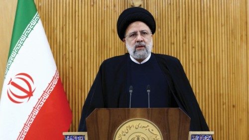 A handout picture provided by the Iranian presidency shows Iranian President Ebrahim Raisi during ... A handout picture provided by the Iranian presidency shows Iranian President Ebrahim Raisi during ...