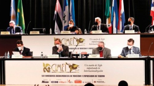 epa09692577 General view of the 25th Latin American Tourism Ministers Conference held in Madrid, ...