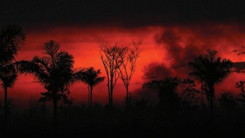 (FILES) In this file photo taken on August 11, 2020 smoke rises from an illegal fire in Amazon ... (FILES) In this file photo taken on August 11, 2020 smoke rises from an illegal fire in Amazon ...