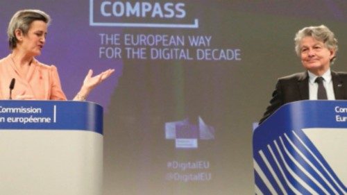 European Executive Vice-President Margrethe Vestager and European Commissioner in charge of internal ...