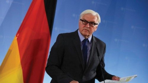 German Foreign Minister Frank-Walter Steinmeier addresses the media after talks in Berlin on October ... German Foreign Minister Frank-Walter Steinmeier addresses the media after talks in Berlin on October ...