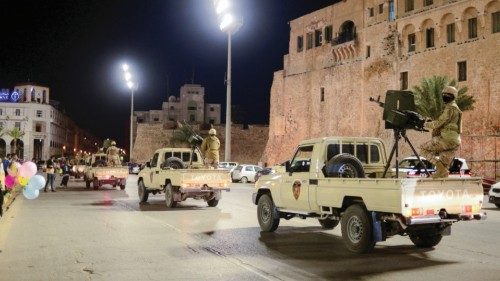 Members of the military personnel arrive to take part in a parade calling for parliamentary and ...