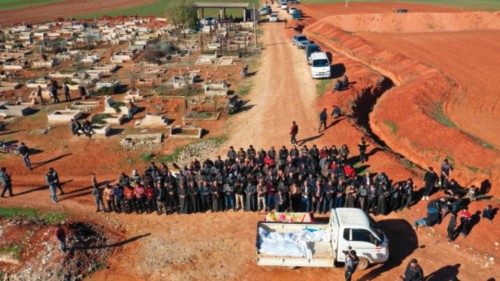EDITORS NOTE: Graphic content / This picture taken on February 12, 2022 shows an aerial view of ... EDITORS NOTE: Graphic content / This picture taken on February 12, 2022 shows an aerial view of ...