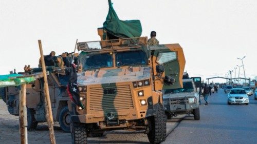 Vehicles of military brigades loyal to the Libyan unity government headed by Abdulhamid Dbeibah ... Vehicles of military brigades loyal to the Libyan unity government headed by Abdulhamid Dbeibah ...