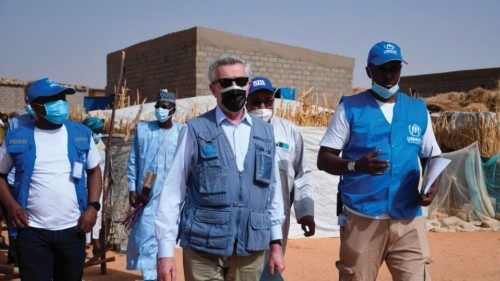 Filippo Grandi, United Nations High Commissioner for Refugees visits on February 2, 2022  a UN site ...