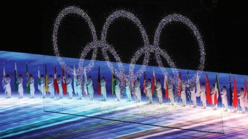 epaselect epa09774204 Artists perform during the Closing Ceremony for the Beijing 2022 Olympic Games ...