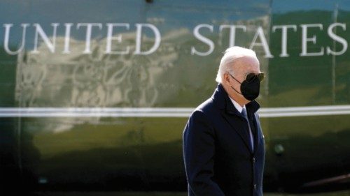 U.S. President Joe Biden walks from Marine One upon his return to the White House in Washington, ...