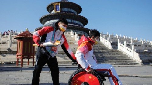 Olympics - Beijing 2022 Winter Paralympics - Torch Relay - Beijing, China - March 2, 2022. ...
