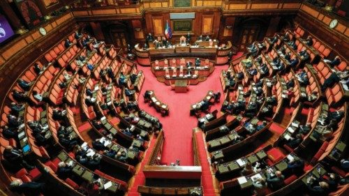 Un momento n Senato durante informativa del ministro dell'Ambiente Roberto Cingolani sui recenti ...