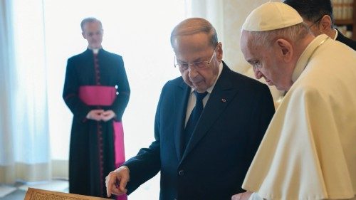 Udienza del Papa al presidente della Repubblica del Libano QUO-065 Udienza del Papa al presidente della Repubblica del Libano QUO-065