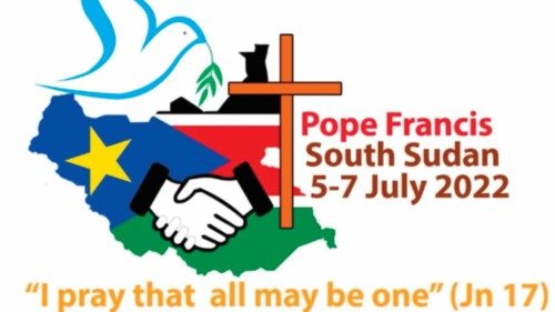  Il motto e il logo  del viaggio papale  in Sud Sudan  QUO-067