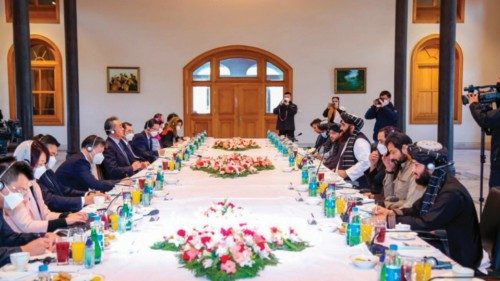 This handout photo released by the Taliban Foreign Ministry shows Taliban Foreign Minister Amir Khan ... This handout photo released by the Taliban Foreign Ministry shows Taliban Foreign Minister Amir Khan ...