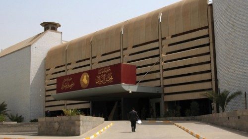 epa09860828 A view of the Iraqi parliament building in Baghdad, Iraq, 30 March 2022. The Iraqi ... epa09860828 A view of the Iraqi parliament building in Baghdad, Iraq, 30 March 2022. The Iraqi ...