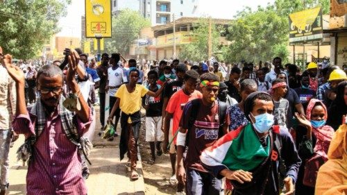 Sudanese demonstrators take to the streets of the capital Khartoum to protest last year's military ... Sudanese demonstrators take to the streets of the capital Khartoum to protest last year's military ...