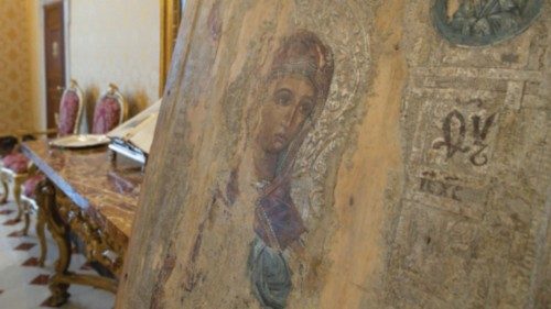  L’icona ucraina di Popeliv  nella Sala del Tronetto  QUO-080