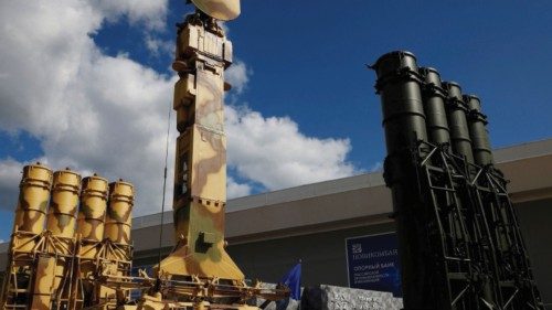 FILE PHOTO: Russian missile air defence systems are seen during the International military-technical ...