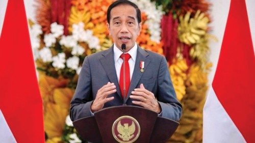 This handout picture taken and released on April 29, 2022 by Indonesia's Presidential Palace shows ... This handout picture taken and released on April 29, 2022 by Indonesia's Presidential Palace shows ...