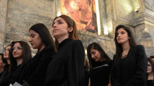 Christian worshippers attend mass at the Syriac Catholic Church of Mar Tuma (Saint Thomas) in Iraq's ... Christian worshippers attend mass at the Syriac Catholic Church of Mar Tuma (Saint Thomas) in Iraq's ...