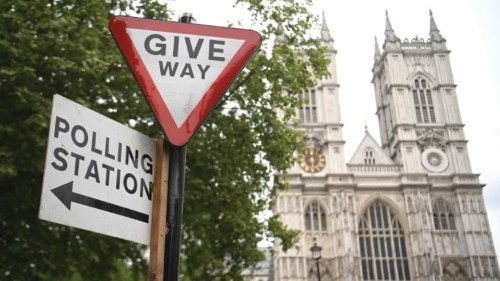 epa09926315 A sign for a polling station in Westminster in London, Britain, 04 May 2022. Local ... epa09926315 A sign for a polling station in Westminster in London, Britain, 04 May 2022. Local ...