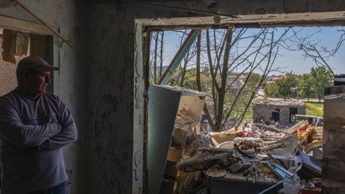 epa09930609 Serhii (64), looks at his damaged apartment after the recent Russian airstrike, in ... epa09930609 Serhii (64), looks at his damaged apartment after the recent Russian airstrike, in ...