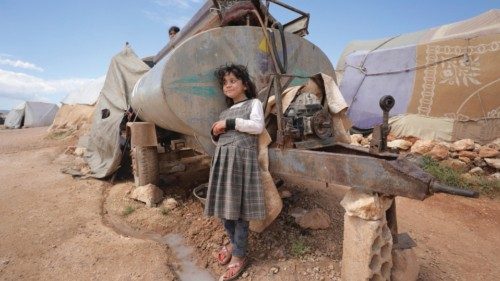 epa09935248 Children play at Al-Tehh camp for Syrians in Idlib, Syria, 07 May 2022 (issued 09 May ... epa09935248 Children play at Al-Tehh camp for Syrians in Idlib, Syria, 07 May 2022 (issued 09 May ...