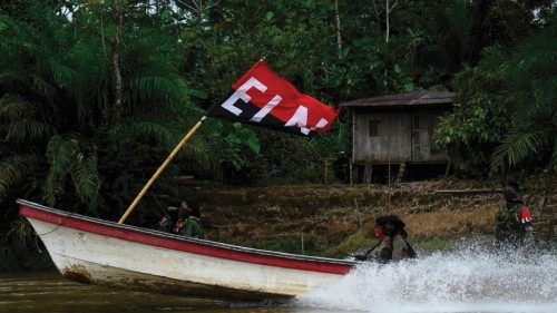 (FILES) In this file photo taken on May 23, 2019, members of the Ernesto Che Guevara front, ...