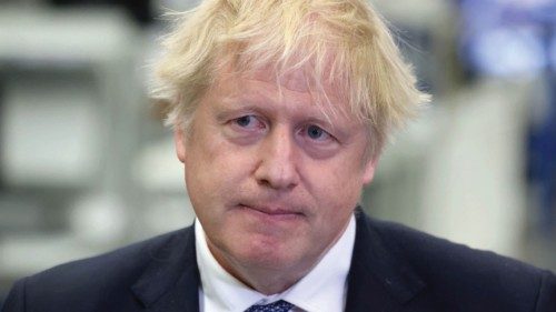 British Prime Minister Boris Johnson visits Thales weapons manufacturer during a visit to Northern ...