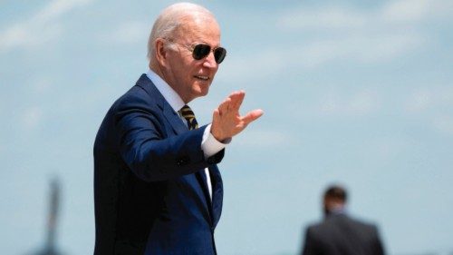 US President Joe Biden arrives to board Air Force One prior to departure from Joint Base Andrews in ...
