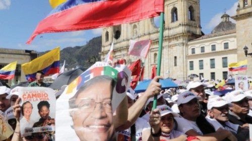 epa09967596 Followers of the left-wing coalition Historical Pact attend the closing ceremony of the ...