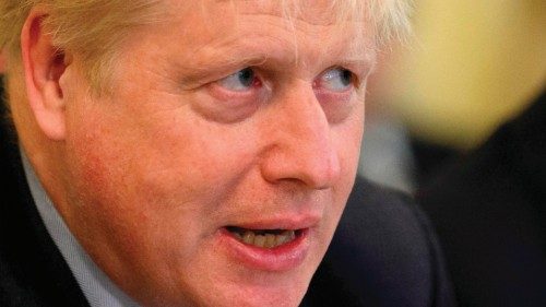 Britain's Prime Minister Boris Johnson speaks as he chairs a Cabinet meeting at 10 Downing Street, ...