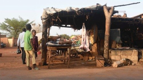 A meat vendor is seen in the village of Farié, southwestern Niger, near Burkina Faso, on June 9, ...