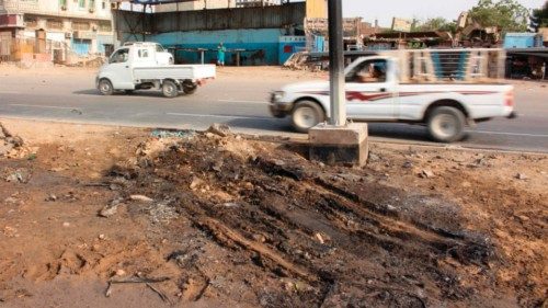 A picture taken on June 16, 2022, shows the site of a car bomb that killed Yemeni journalist Saber ...